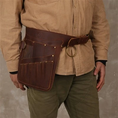 TOURBON Leather Chef Knife Storage Bag 11 Pockets